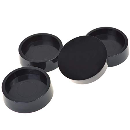 COSMOS 4 PCS Rubber Furniture Caster Cups, Round Floor Protector Coasters for Furniture Wheel Feet