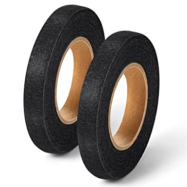 Iron on Hem Tape Fabric Fusing Hemming Tape Wonder Web Adhesive Hem Tape for Pants Each 27 Yards, 2 Pack (Black, 3/8 Inch)