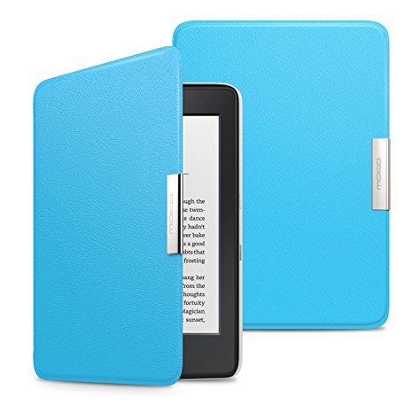 MoKo Case for Kindle Paperwhite, Premium Ultra Lightweight Shell Cover with Auto Wake / Sleep for Amazon All-New Kindle Paperwhite (Fits All 2012, 2013, 2015 and 2016 Versions), Light BLUE