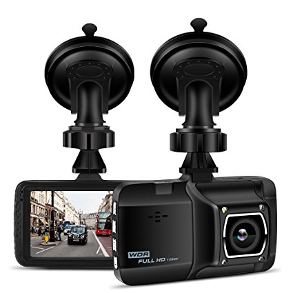 Prous Car Recorder, KB110 1080P FHD Dash Cam 170°Wide Angle Driving Video Camera With Night Vision,G-Sensor,Loop Recording,Motion Detection,Parking Monitor