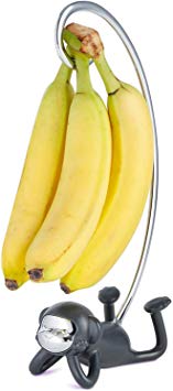 Banana Monkey Hanger Stand – Cute Unique Hangs On Tail Holder - Holds Fruit Grapes Plantains Holder To Prevent Bruising Home Kitchen Accessory