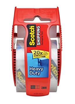 Scotch Heavy Duty Shipping Packaging Tape, 1.88 Inch x 800 Inch, Clear, 2-COUNT