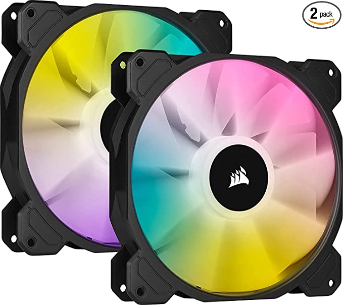 CORSAIR iCUE SP140 RGB Elite Performance 140mm PWM Dual Fan Kit with Lighting Node CORE