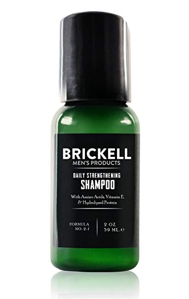 Brickell Men's Daily Strengthening Shampoo for Men - Natural - Featuring Mint & Tea Tree Oil - 2 Ounce