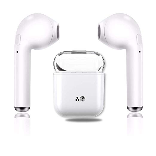 Qianfuyin Bluetooth Headsets, Wireless Headsets Headset sports headset in-ear headphones, HIFI headset with microphone, compatible with iPhone and Android