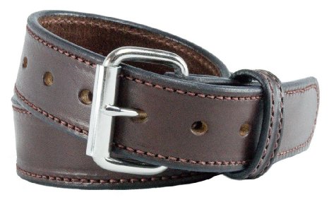 The Ultimate Concealed Carry CCW Leather Gun Belt - Lifetime Warranty - 14 ounce 1 12 inch Premium Full Grain Leather Belt - Handmade in the USA
