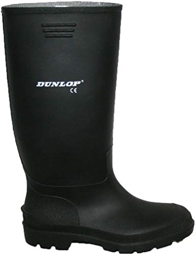 Dunlop Wellies Black and Green Mens Fully Waterproof Sizes 3-12