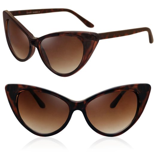 Extreme Cateyes Retro Vintage Celebrity Inspired High Pointed Frame Sunglasses - Several Colors Available!