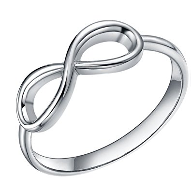 925 Sterling Silver Ring Infinity Knot Rings Enternity Wedding Band