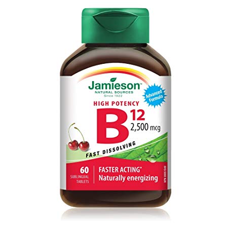 Jamieson Vitamin B12 2,500 mcg (Methylcobalamin) Sublingual Tablets