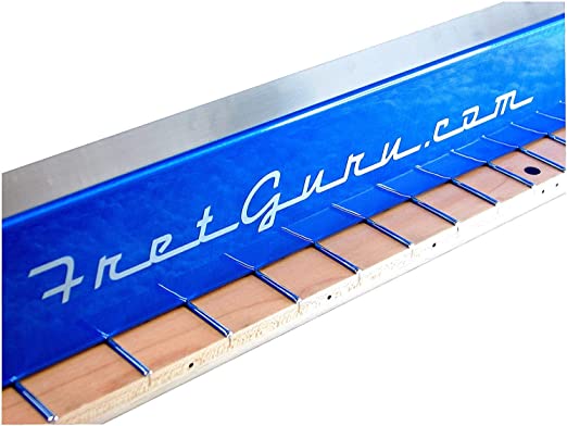 FretGuru Sanding Beam Fret Leveler 24" (~604mm) - Available in 8, 10, 16 and 24 inch lengths and includes 100, 240, 320 Grit Peel and Stick Sandpaper. Professional Luthier Tool guitar leveling file