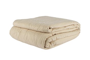French Tile Quilted Bedspread in Buttermilk, King Size Bedspread
