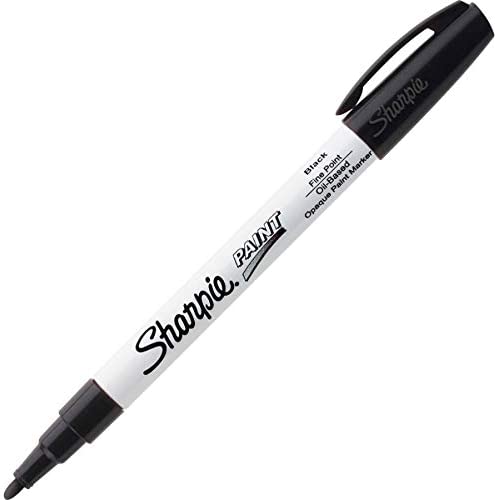 Sharpie Permanent Paint Marker, Fine Bullet Tip, Black