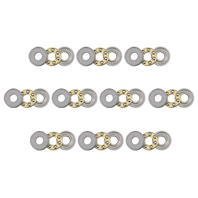 uxcell F3-8M Thrust Ball Bearings 3mm x 8mm x 3.5mm Chrome Steel Single Direction 10pcs