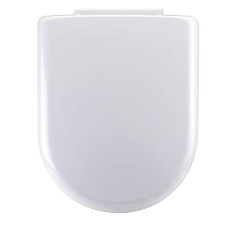 D-Shape Soft Close White Bathroom Toilet Seat Top Fix