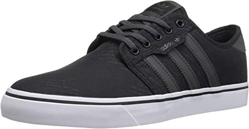 adidas Originals Men's Seeley Fashion Running Shoe, Black/Dark Heather Solid Grey/White, ((12 M US)