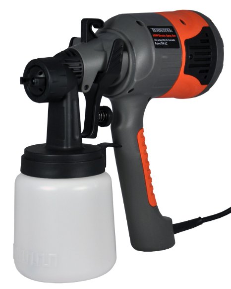 Terratek 650W Electric Paint Sprayer Spray Gun System, Ideal for Gloss, Satin, Varnish, Fence Paint & More