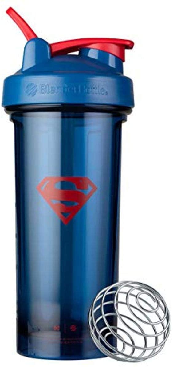 BlenderBottle Justice League Shaker Bottle Pro Series Perfect for Protein Shakes and Pre Workout, 28-Ounce, Superman