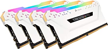 Corsair Vengeance RGB PRO 32 GB (4 x 8 GB) DDR4 3600 MHz C18 XMP 2.0 Enthusiast RGB LED Illuminated Memory Kit - White