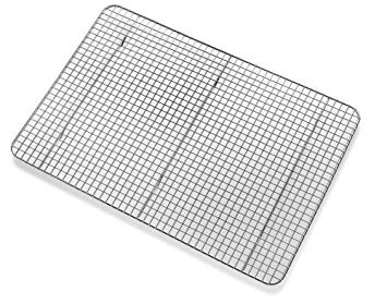 Bellemain Cooling Baking Rack, Chef Quality 12 inch x 17 inch Tight-Grid Design, Oven Safe, Fits Half Sheet Cookie Pan, Silver