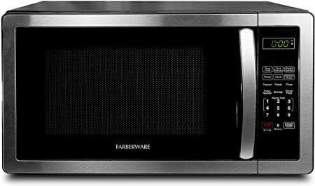 Farberware Classic FMO11AHTBKB 1.1 Cu. Ft. 1000-Watt Microwave Oven with LED Lighting, Stainless Steel