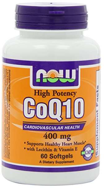 NOW Foods Coq10 400mg, 60 Softgels