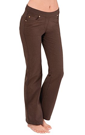 PajamaJeans Women's Bootcut Stretch Knit Denim Jeans in Mahogany G04043