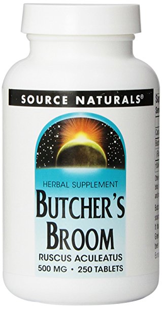 Source Naturals Butcher’s Broom 500mg, 250 Tablets