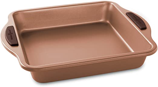 Nordic Ware Freshly Baked Square Cake Pan, 9", Copper