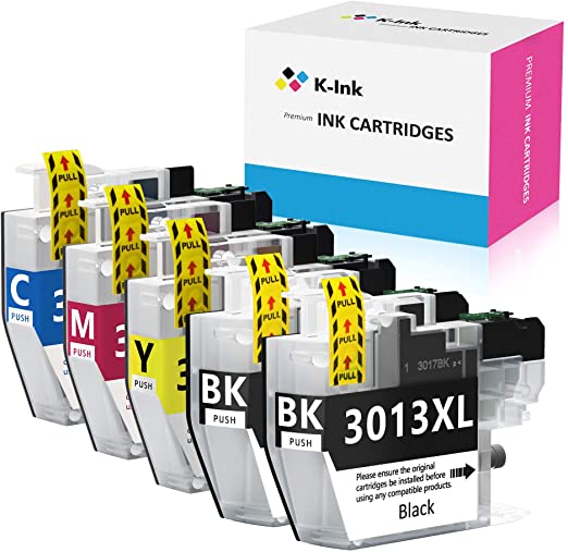 K-Ink Compatible Ink Cartridge Replacement for Brother LC-3013 LC3013 LC-3011 LC3011 for MFC-J487DW MFC-J491DW MFC-J497DW MFC-J690DW MFC-J895DW Inkjet Printers (5 Pack)