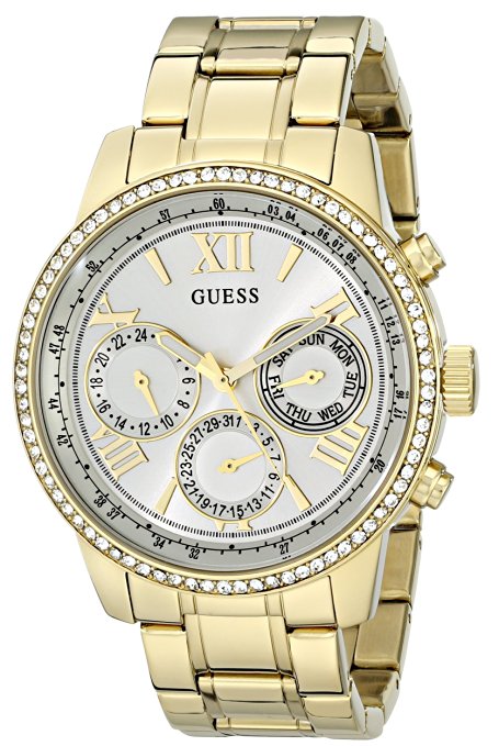 Guess Women's U0559L2 Analog Quartz Movement Stainless Steel Gold-Tone Multi-Function Watch