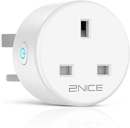 2NICE Smart Plug, Alexa Smart Plug Compatible with Alexa, Google Home, Romote Control Your Devices Anywhere, CE RoHS Certificated, Energy Monitoring(1 Pack)