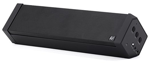 KitSound BoomBar 2 Portable Rechargeable Stereo Bluetooth Wireless Sound System Compatible with Smartphones, Tablets and MP3 Devices - Black