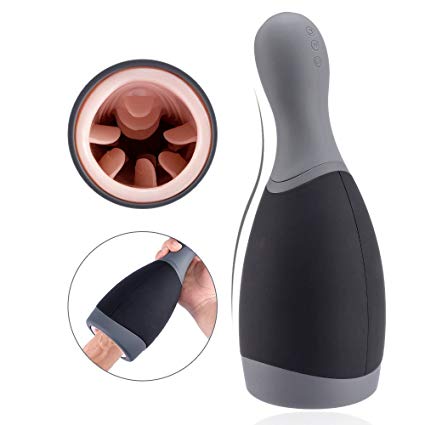 4D Automatic Male Masturbators,Realistic Vagina Portable Stroker, Hand Free Pocket Pussy & Sleeve Stroker -Male Oral Sex Toys