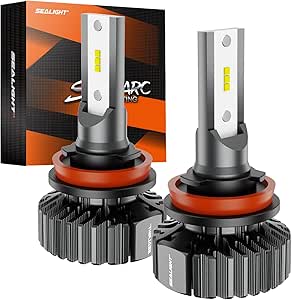 SEALIGHT H11/H8/H9 Fog Light Bulbs, Super Bright Single Beam, Plug and Play, Pack of 2