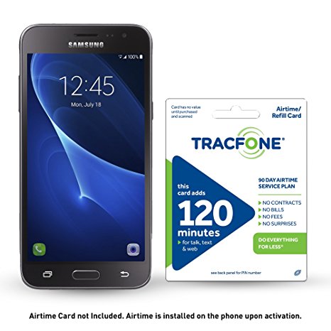 TracFone Samsung Galaxy J1 Luna 4G LTE Prepaid Smartphone with Free $30 Airtime Bundle