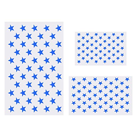 American Flag 50 Stars Stencil for Painting on Wood, Fabric, Paper, Airbrush, Walls Art (1 Large, 1 Medium, 1 Small)