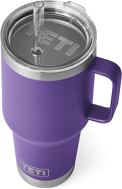 YETI Rambler 35 oz Straw Mug, Vacuum Insulated, Stainless Steel, Peak Purple