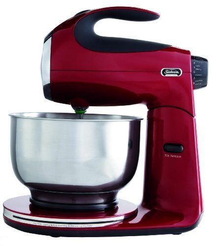 Sunbeam FPSBSM2104 Heritage Series 350-Watt Stand Mixer, Red