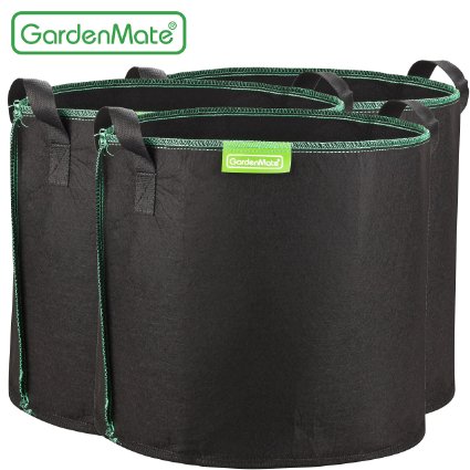 GardenMate 3-Pack 16 Gallons Planting Grow Bags Made Of Growth Friendly Felt