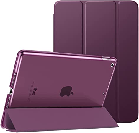 MoKo Case for iPad 10.2 iPad 9th Generation 2021/ iPad 8th Generation 2020/ iPad 7th Generation 2019, Slim Stand Hard Back Shell Smart Cover Case for iPad 10.2 inch, Auto Wake/Sleep, Deep Purple