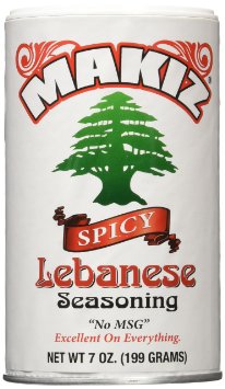 Makiz Lebanese Spicy Gourmet Lemon Pepper Seasoning With Garlic 7 oz (All Purpose Seasoning And Spices Blend Mix With No MSG) MADE IN THE USA