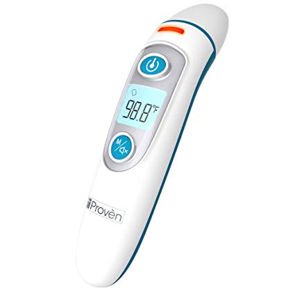 Ear and Forehead Baby Thermometer for Fever - Fast Reading 1 Second - Digital Medical Thermometer with Fever Indication - for Baby, Kids and Adult - FDA Approved - by iProven - DMT-511