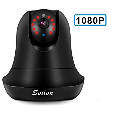 SOTION (2017 NEW) Internet WiFi Wireless Network IP Security Surveillance Video Camera System, Baby and Pet Monitor with Pan and Tilt, Two Way Audio & Night Vision (1080P)