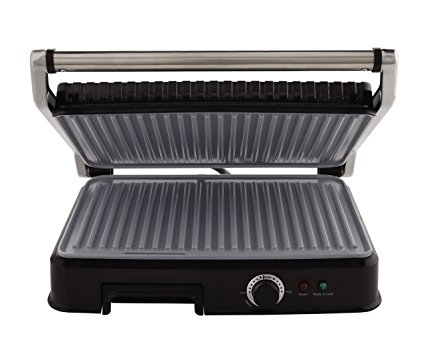 Oster CKSTPM6001-ECO Extra Large DuraCeramic Panini Maker and Indoor Grill