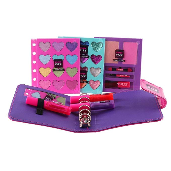 Pink Fizz Girls All-In-One Mega Glam Beauty Binder- Kids Pretend Make Up - Non Toxic and Washable