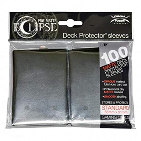 PRO-Matte Eclipse Jet Black Standard Deck Protector sleeves (100 count pack)