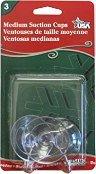 Adams Christmas 6500-74-1043 Medium Suction Cup, 3-Pack