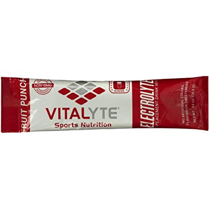 Vitalyte Electrolyte Powder Sports Drink Mix, 25 Single Serving To-Go Packets, Natural Electrolyte Replacement Supplement for Rapid Hydration & Energy - Fruit Punch