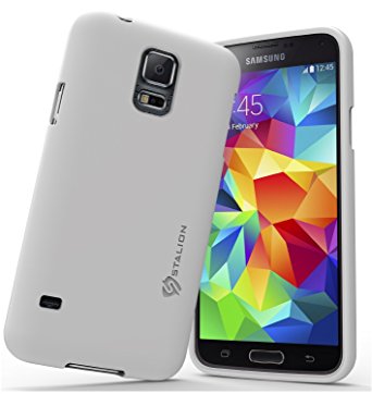 Samsung Galaxy S5 Case: Stalion® Slider Series Polished Finish Sliding Style Protective Hard Case (Glossy White)